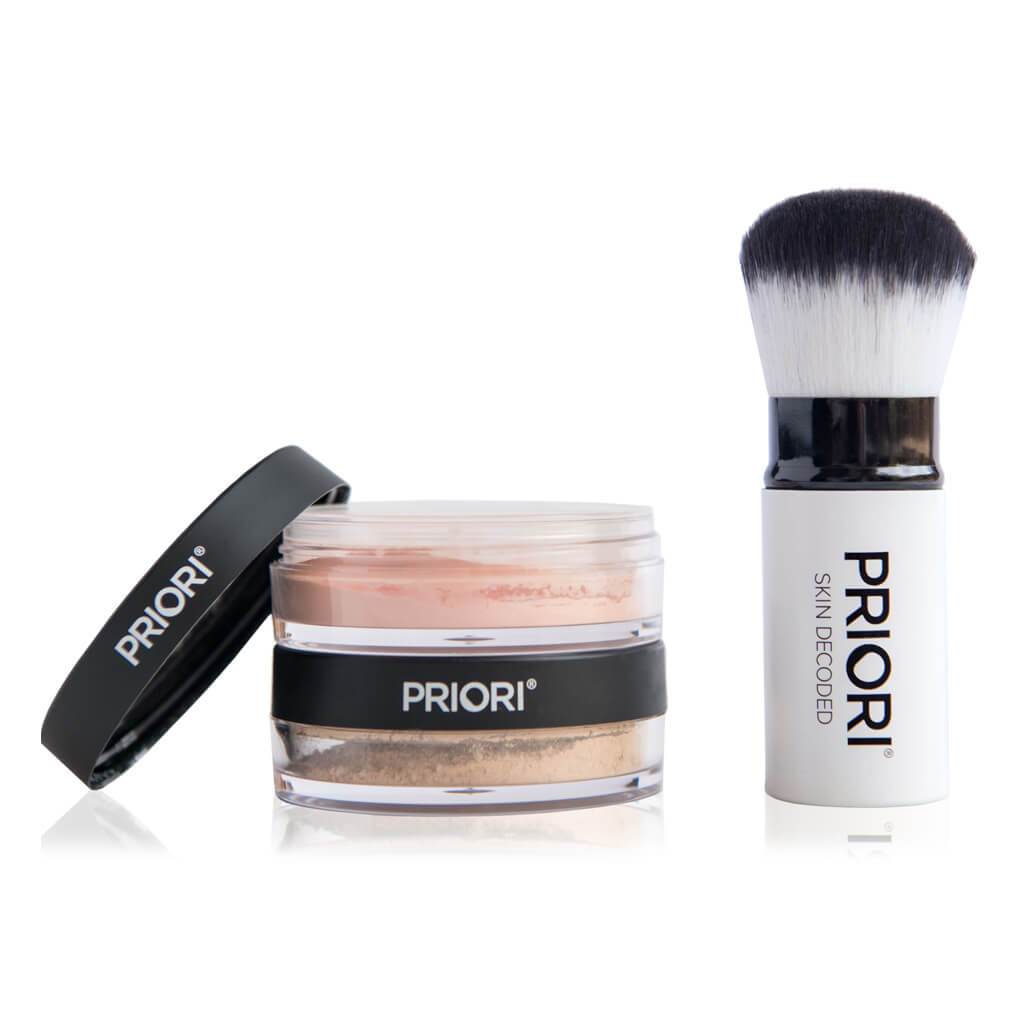 Priori Kabuki Retractable Makeup Brush and Mineral Powder
