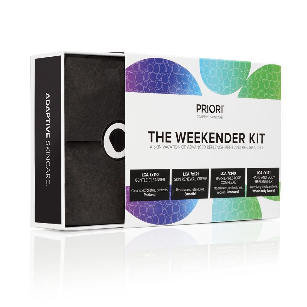 Inside the Week-Ender Kit | 4-Piece Priori Skincare Travel Set
