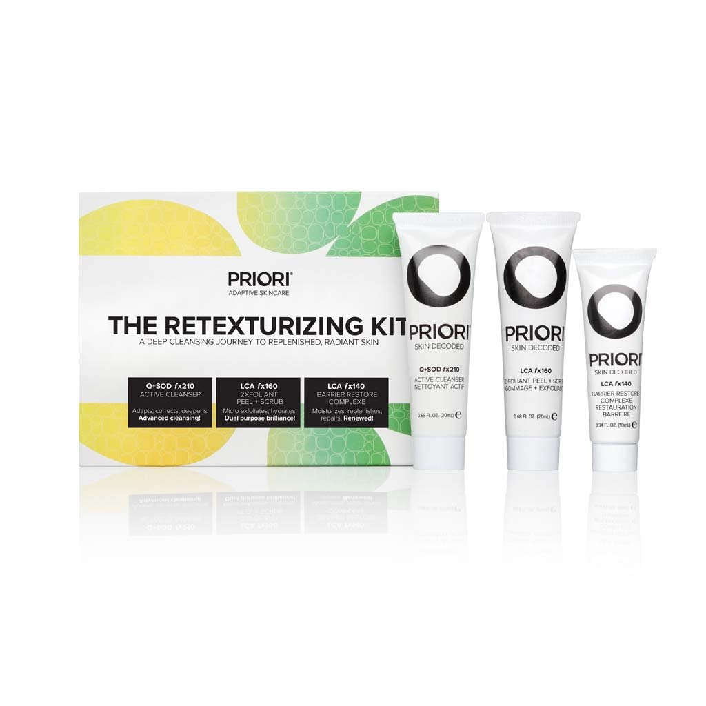 The Retexturizing Kit | 3-Piece Priori Skincare Travel Kit